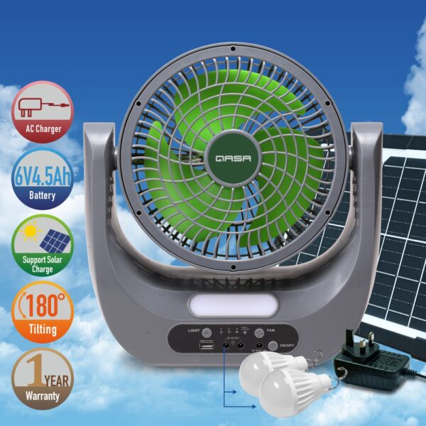 Rechargeable Fan QRF-6408  4in1 - Image 3