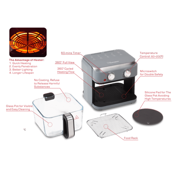 Oil Less Air Fryer QFY-660 - Image 2